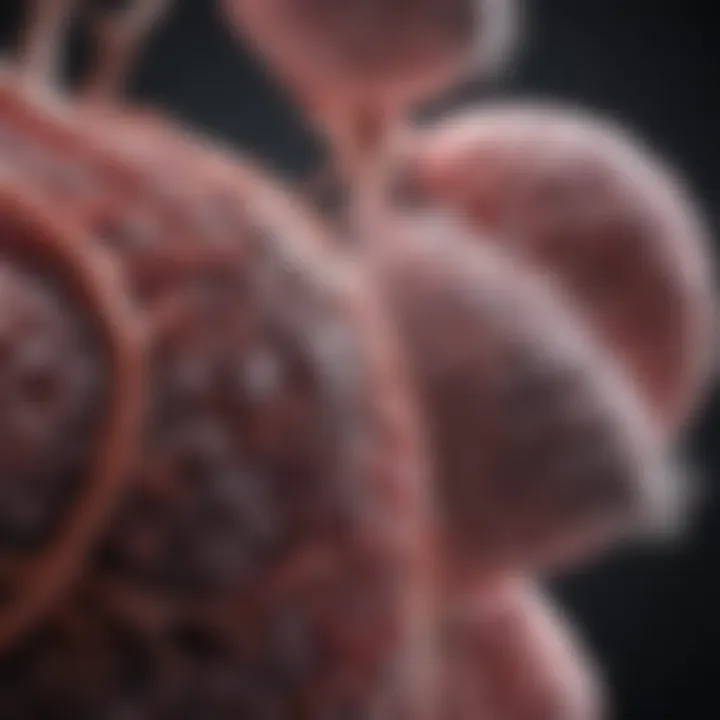 Graphical representation of lung cancer progression timelines