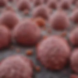 Microscopic view of malignant cells in bladder tissue