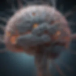 An intricate diagram illustrating brain connectivity and neural pathways.