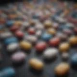 A variety of antidepressant medications arranged artistically