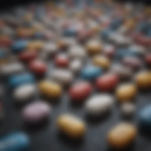 A variety of antidepressant medications arranged artistically