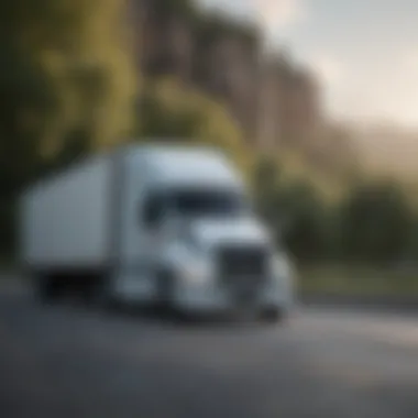 Moving Truck of Progressive Van Lines Moving truck on the road