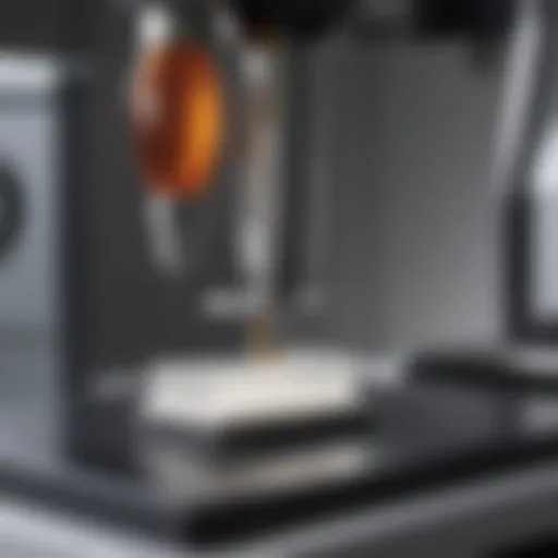 Illustration of nanoindentation setup in a laboratory