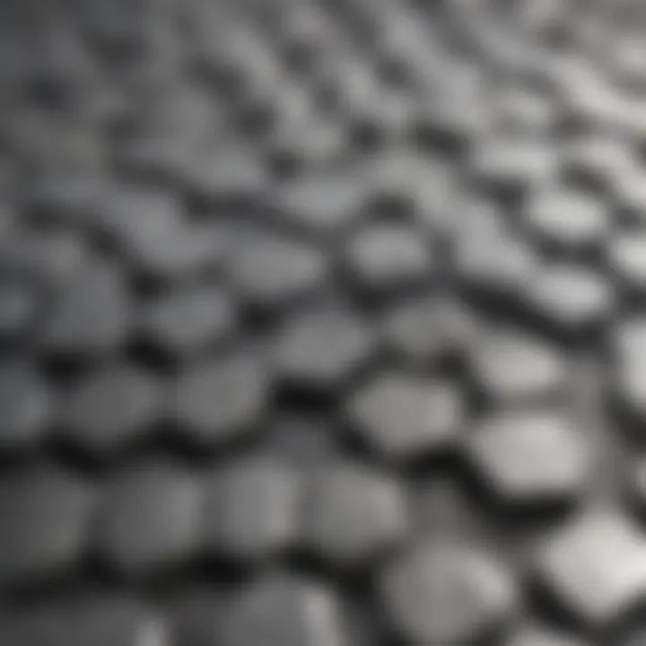 Close-up of nickel molybdenum alloy showcasing its unique texture