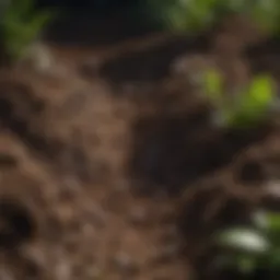 Rich organic soil blend with visible nutrients
