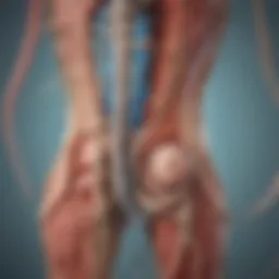 Illustration depicting anatomical pathways of the pudendal nerve