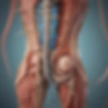 Illustration depicting anatomical pathways of the pudendal nerve