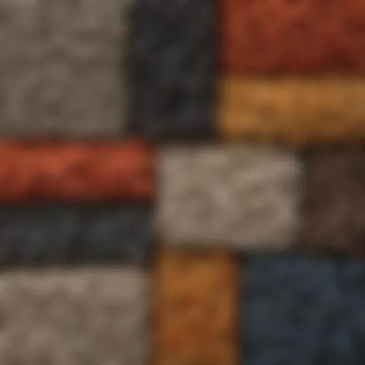 A close-up of various types of recycled fibers showcasing their textures and colors