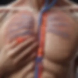 Illustration depicting the connection between rheumatoid arthritis and lung function.