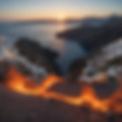 Stunning view of Santorini Caldera revealing its volcanic origins.
