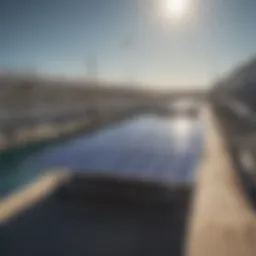 Solar panel array designed for desalination
