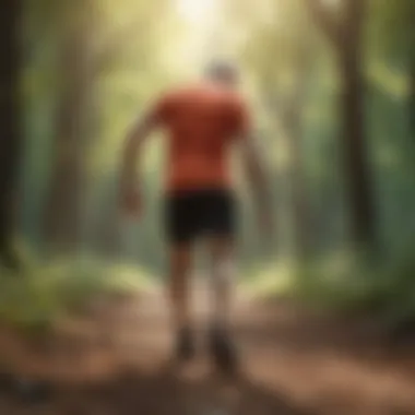 Physical Activity and Brain Cell Growth An individual engaging in a dynamic outdoor exercise routine.