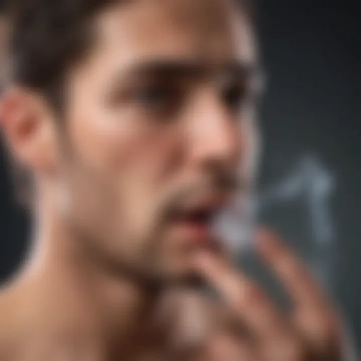 A detailed infographic depicting common asthma triggers and their effects.