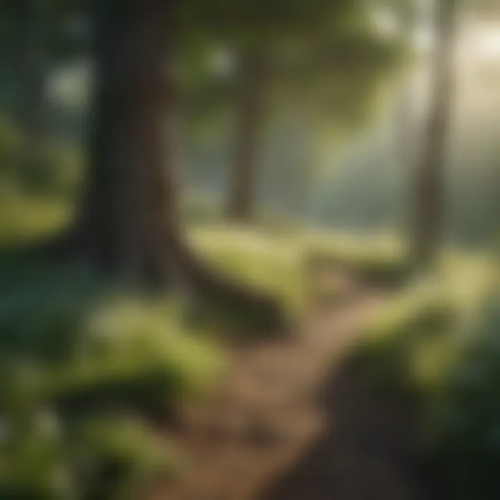 A serene landscape highlighting clean air and greenery, symbolizing healthy breathing.