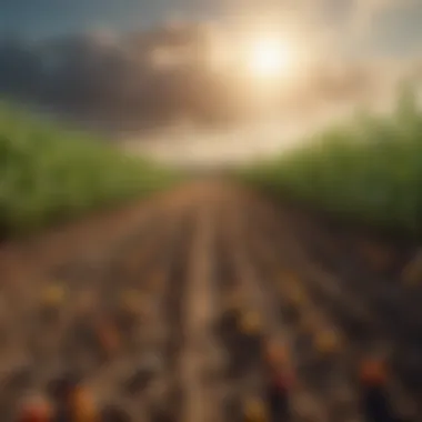 Vibrant crop rotation showcasing diverse plant species