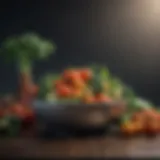 Fresh vegetables promoting a balanced diet