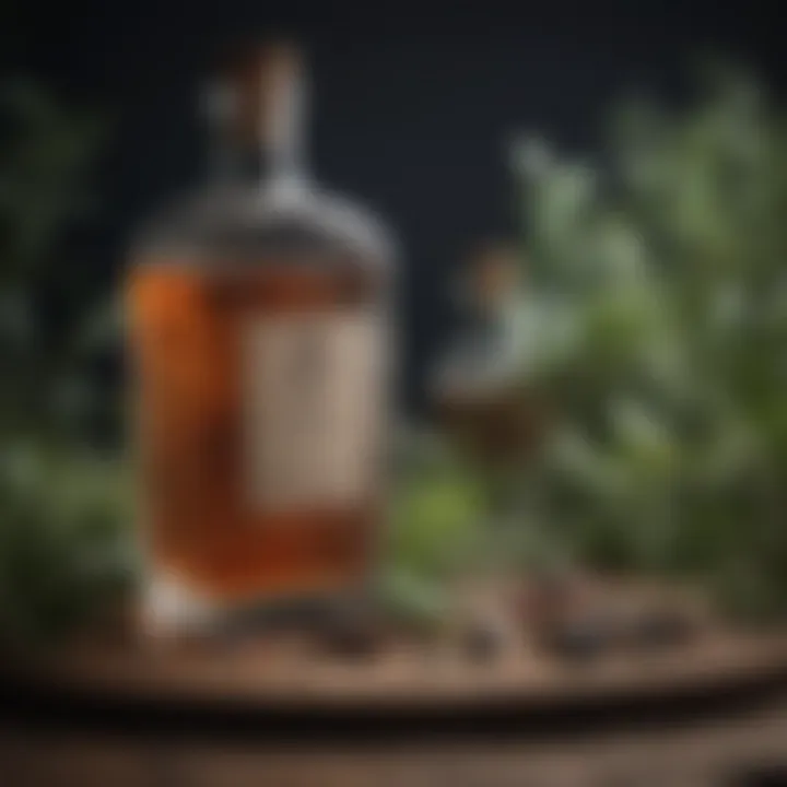 Artistic arrangement of various gin botanicals highlighting their natural sugars