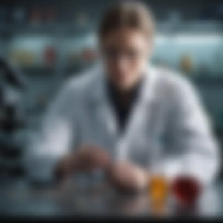 A scientist conducting research on GMO safety in a laboratory