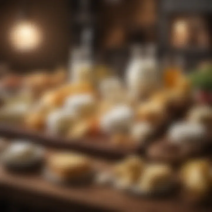 An assortment of dairy alternatives displayed on a table