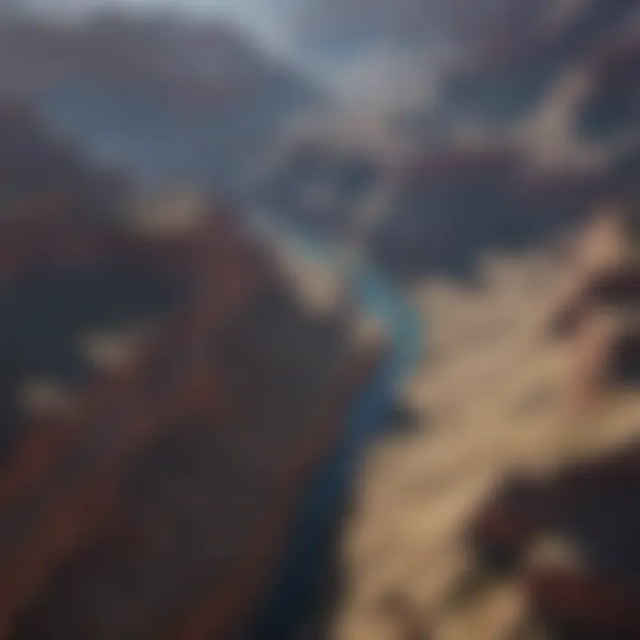 Aerial view showcasing the vastness of the Grand Canyon