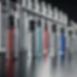 Vials of vaccines representing various types