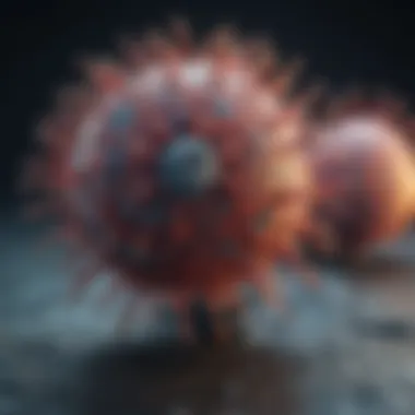 Microscopic view of a virus variant
