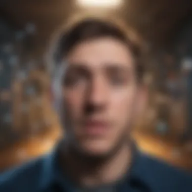 Anxiety and Social Media Influence Anxiety and stress depicted through abstract visuals