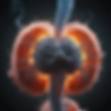 Carcinogenic Mechanisms Affecting Prostate Illustration of carcinogenic effects on prostate tissue