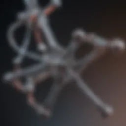 Illustration depicting the molecular structure affected by photo cross-linking
