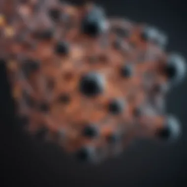 Molecular Structure and Interactions A molecular structure highlighting atomic interactions and bonds