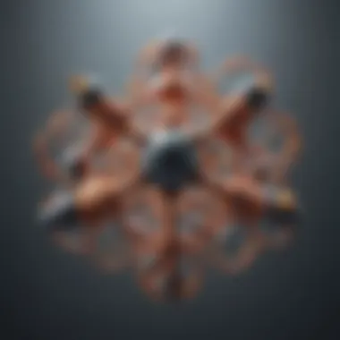 A molecular representation of ammonia showcasing its structure and bonding
