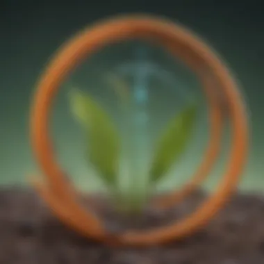 Illustration depicting the nitrogen cycle highlighting ammonia's role