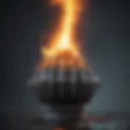 Illustration of fossil fuel combustion releasing emissions