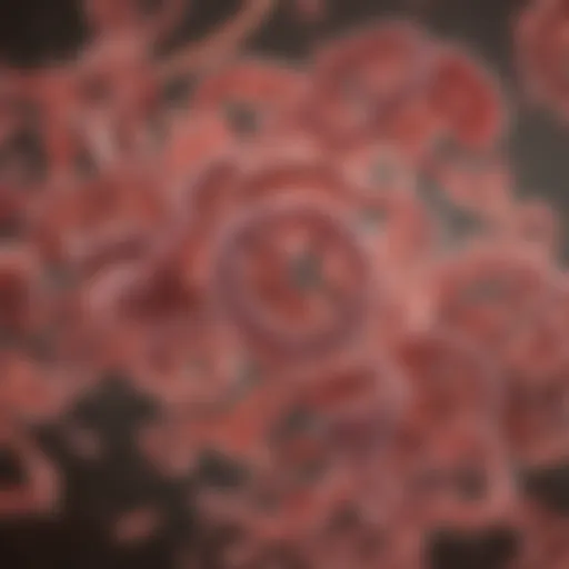 E. coli bacteria under a microscope