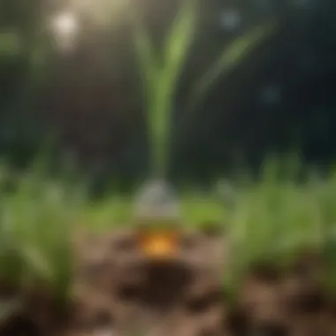 Nitrogen Uptake Mechanism Illustration of nitrogen uptake in grass roots