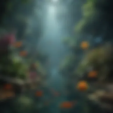 Diverse Habitats of Tropical Fish An illustration depicting the various habitats of tropical fish around the world.
