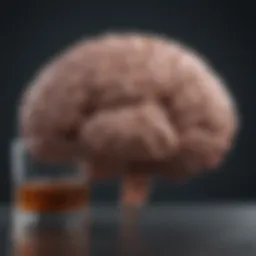 Visual representation of the brain's response to alcohol consumption.