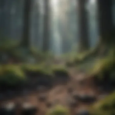 Natural Carbon Sequestration: Forest Ecosystems Illustration depicting natural carbon sequestration in forests