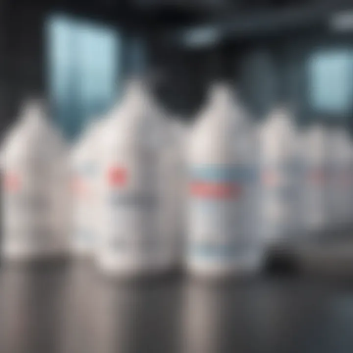 Visual representation of different types of disinfectant bleach available in the market
