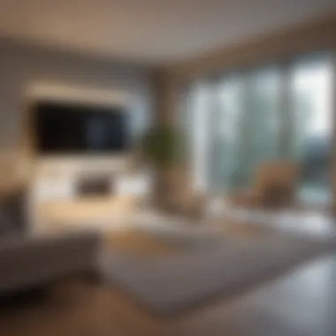 Energy-efficient lighting options showcased in a living room
