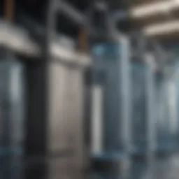 Illustration of inline mineral water filter components