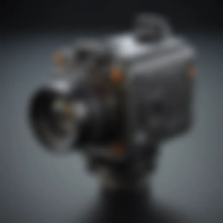 Technical diagram showcasing the design of a low-cost hyperspectral camera
