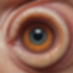 Close-up of a healthy retina