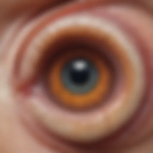 Close-up of a healthy retina
