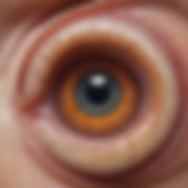 Close-up of a healthy retina