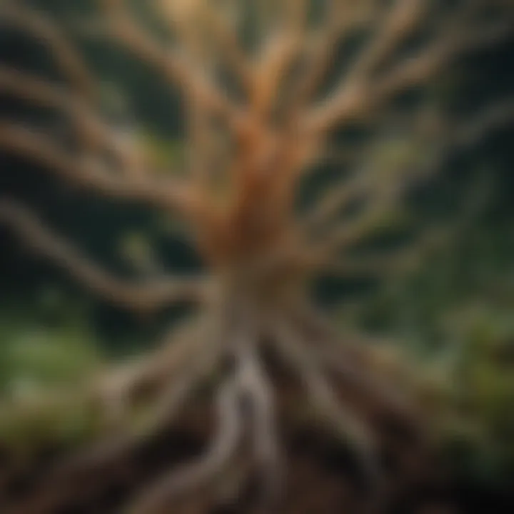 Diagram showcasing different types of mycorrhizal associations