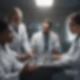 A diverse group of healthcare professionals discussing patient care strategies.