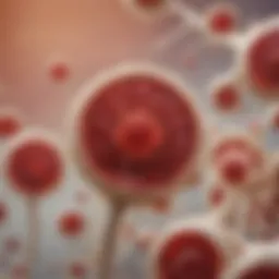 Illustration of hematogones in bone marrow