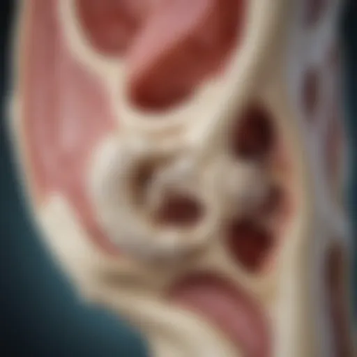 Diagram illustrating the structure of subchondral bone and cartilage interactions
