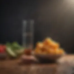 Graph illustrating the relationship between diet and uric acid levels